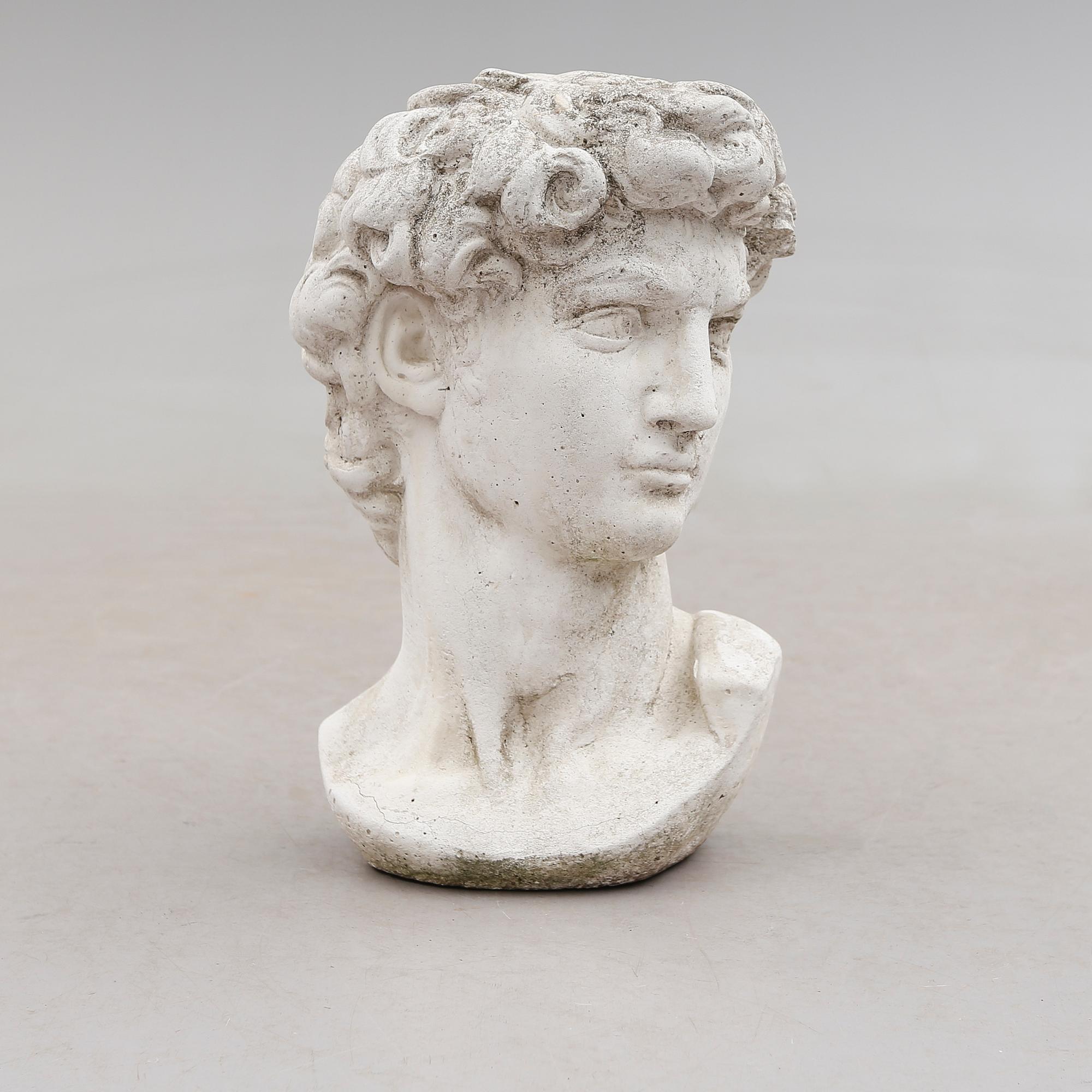 SKULPTUR, stenmassa, efter Michelangelos "David", 1900-tal.