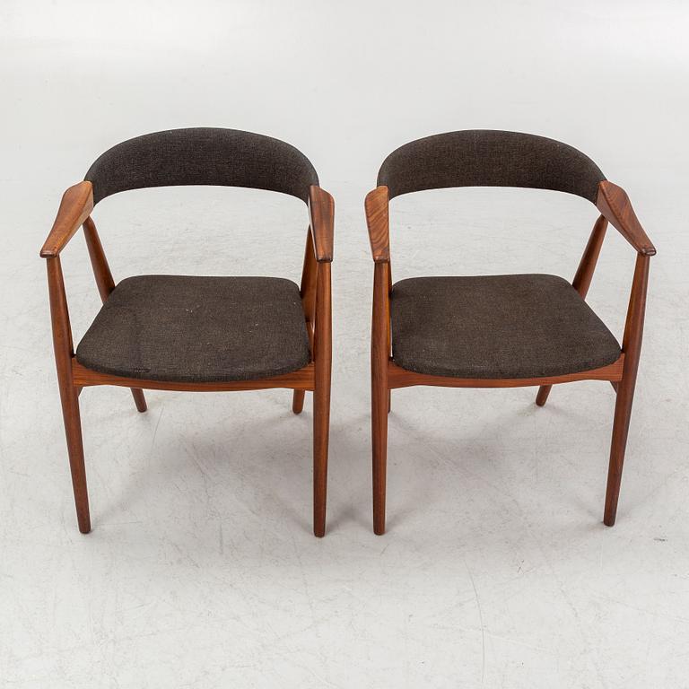 Thomas Harlev, a pair of armchairs, model 213, Farstrup. 1950s/60s.