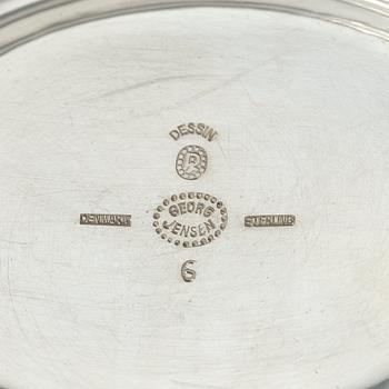 Johan Rohde, skål på fot, Georg Jensen Köpenhamn, 1945-77, sterling silver, designnr 6.