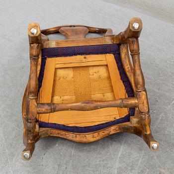 A Swedish Rococo chair, second half of the 18th century.