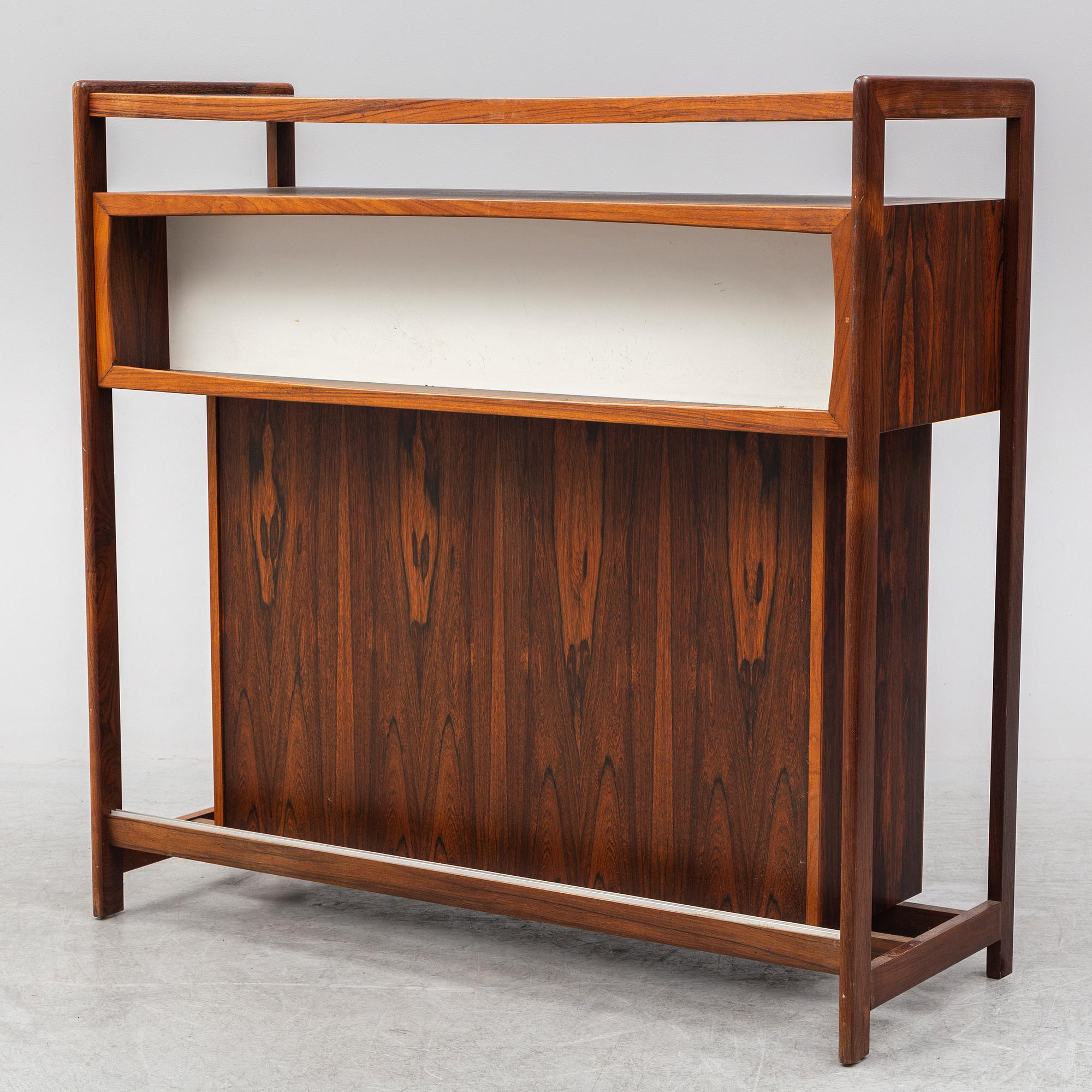 KNUD BENT, a rosewood bar from Dyrlund, Denmark, 1960's/70's.