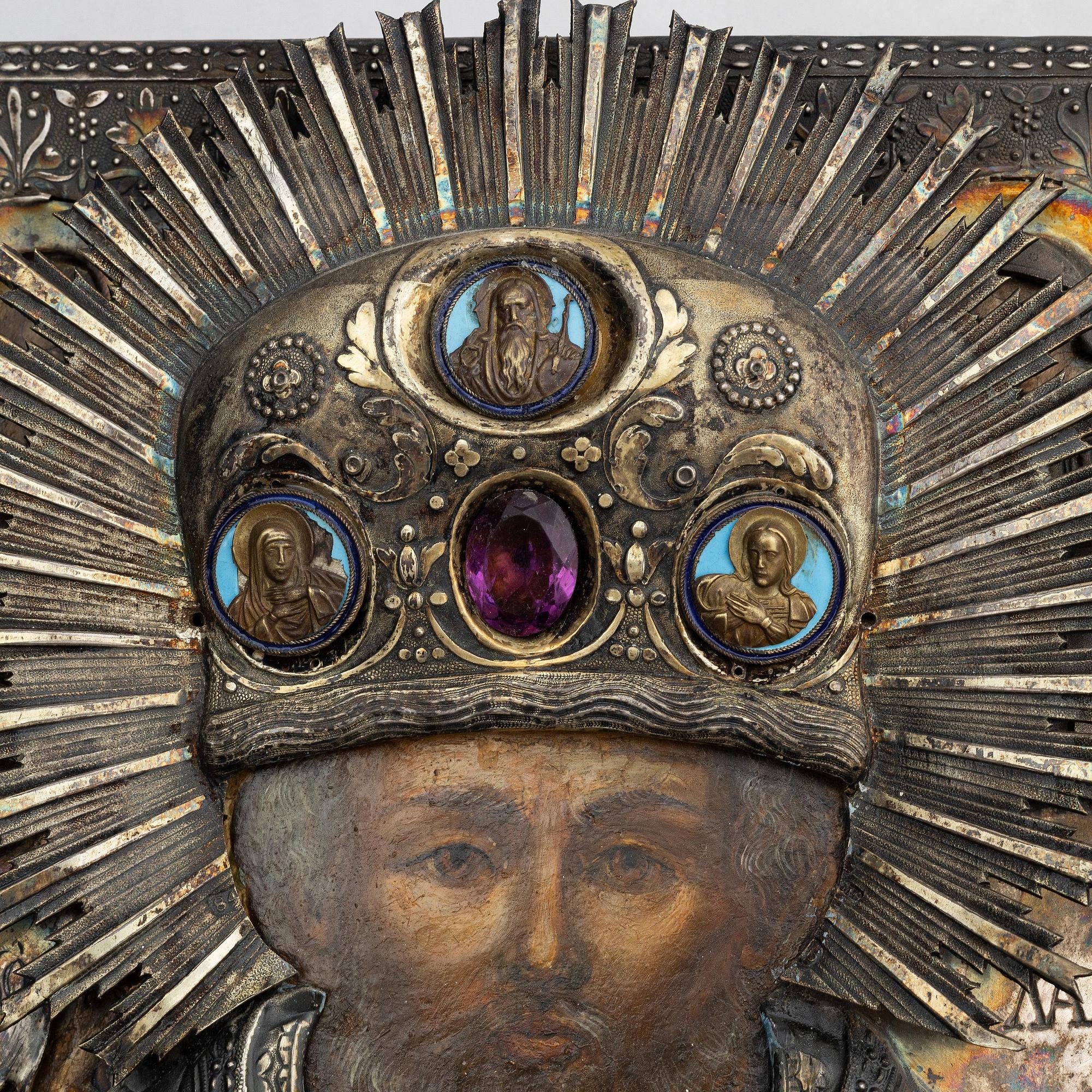 Michael Borodulin, ikon med silver oklad, S:t Petersburg 1836.