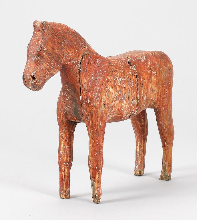 HÄST, trä, allmoge, 1800-tal.
