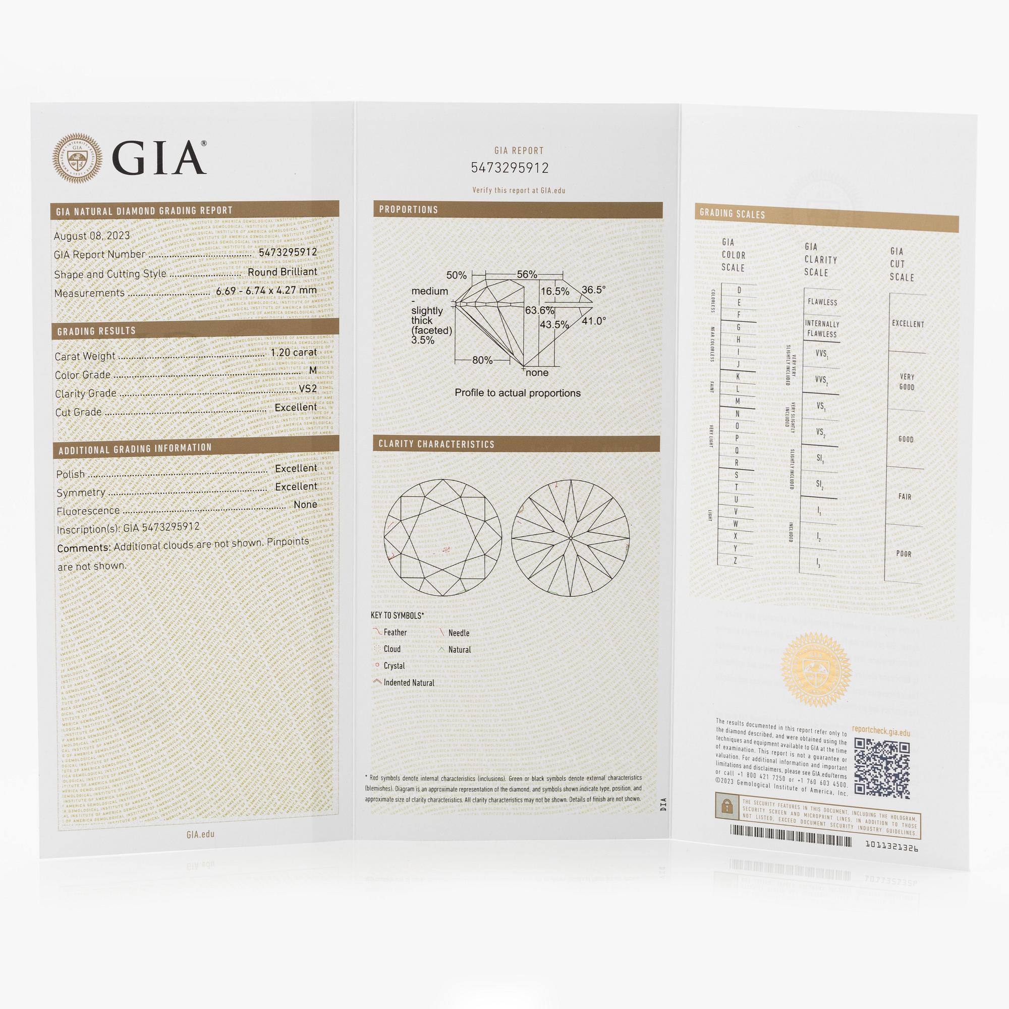 A pair of 18K gold earrings with round brilliant-cut diamonds.