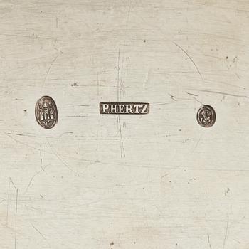 SKÅL MED HANDTAG, silver, P Hertz, Köpenhamn 1892, Danmark. 330 g.