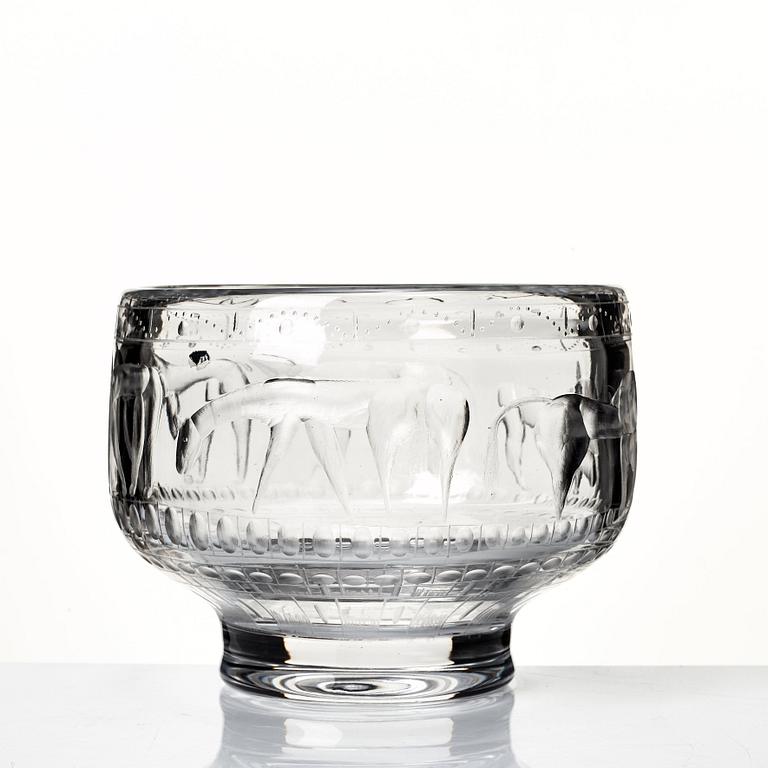 Erik Höglund, skål, Boda Glasbruk, 1950-tal.