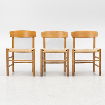 Børge Mogensen, three model "j39" chairs, FDB, Denmark, second half of the 20th century.