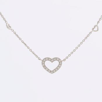 NECKLACE 18K whitegold and brilliant-cut dimaonds 0,42 ct in total TW VVS certficate enclosed.