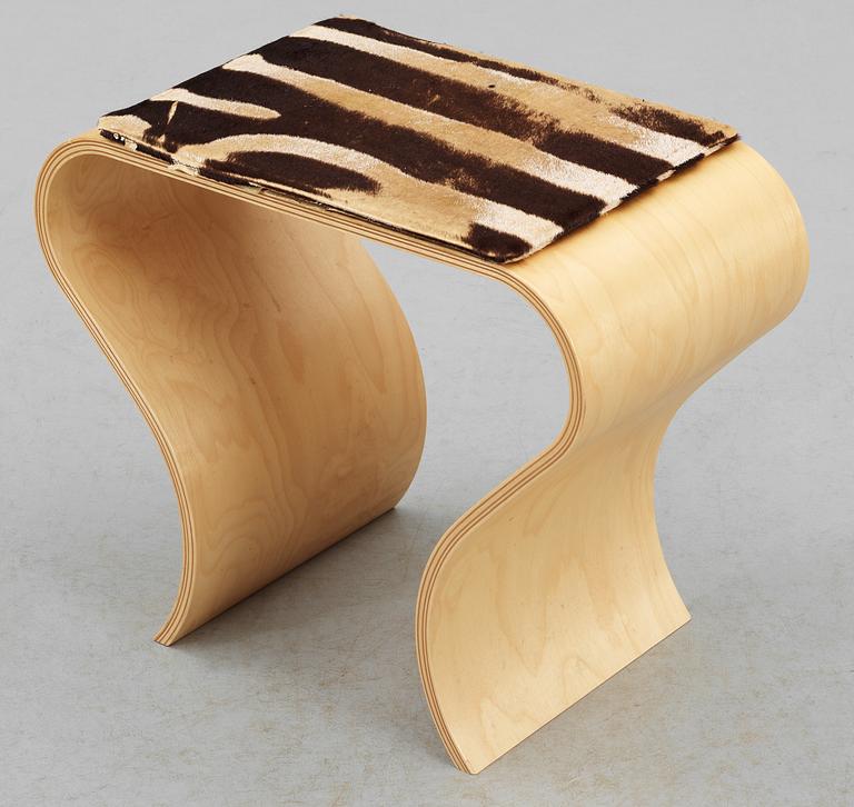 A Caroline Schlyter birch plywood stool 'Tip',