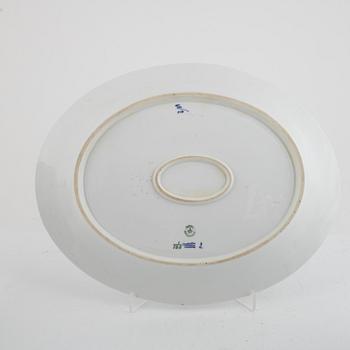 Serving platter, 3 pieces, "Musselmalet", fluted, Royal Copenhagen, Denmark.