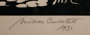 MIKKO CARLSTEDT, träsnitt, signerad och daterad 1931.
