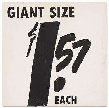 Andy Warhol, "$1.57 Giant Size".