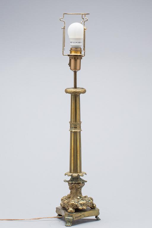 BORDSLAMPA, empirestil. 1800-tal.