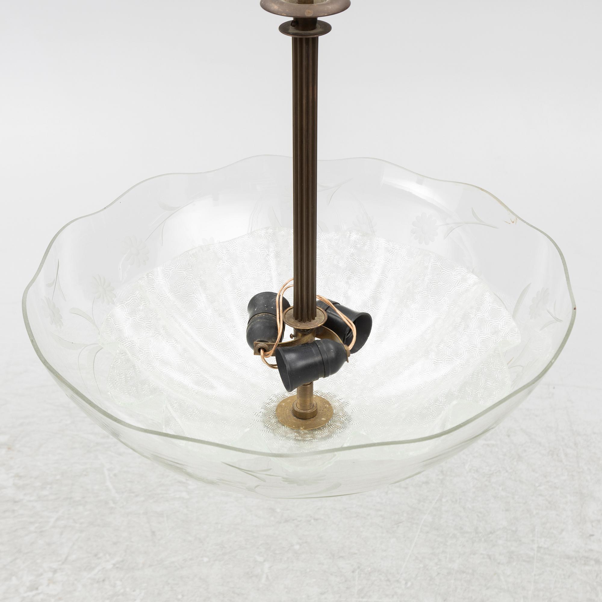 A ceiling lamp, Swedish Modern, second quarter of the 20th century.