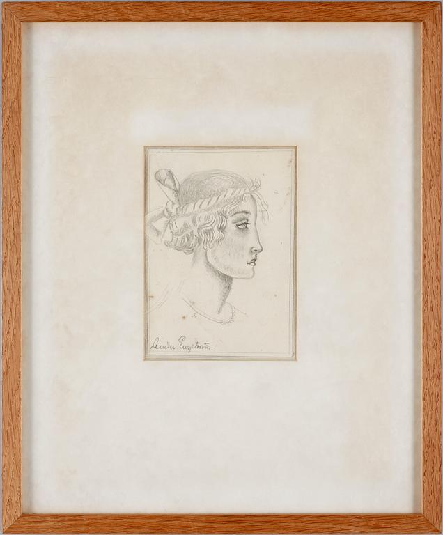 LEANDER ENGSTRÖM, blyerts, sign.
