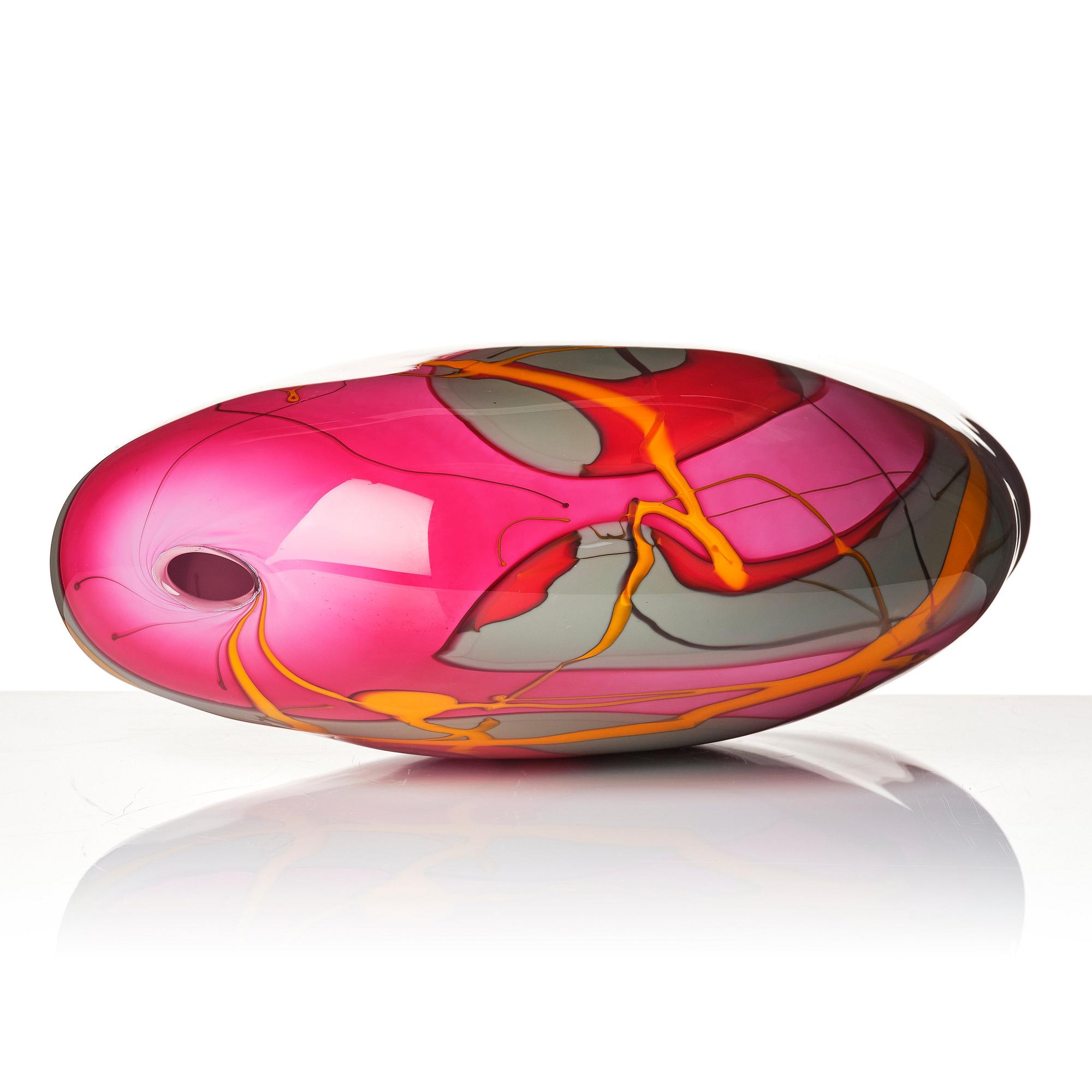 Peter Hermansson, "Pollock", a glass vase, Örsjö, Sweden 2013.