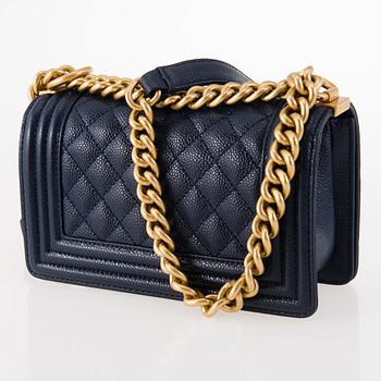 CHANEL Blue Caviar Small Boy Bag.