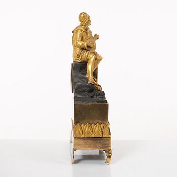 A late Empire mantle clock, France, mid-19th Century.