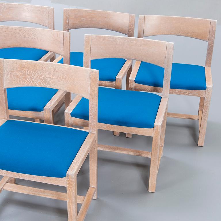 A Danish 1960s dining table and 6 chairs,