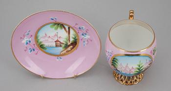 KOPP samt FAT, porslin, Dulevo fabriken Kusnetzov, Ryssland 1864-1889.