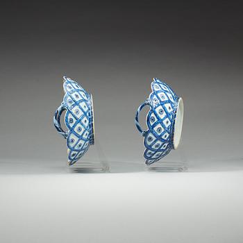 A pair of blue and white baskets, Qing dynasty, Qianlong (1736-95).