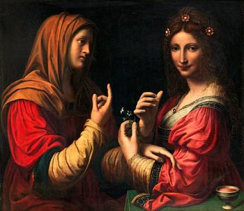 273. Bernardino Luini Hans art, Dygden och fåfängan.