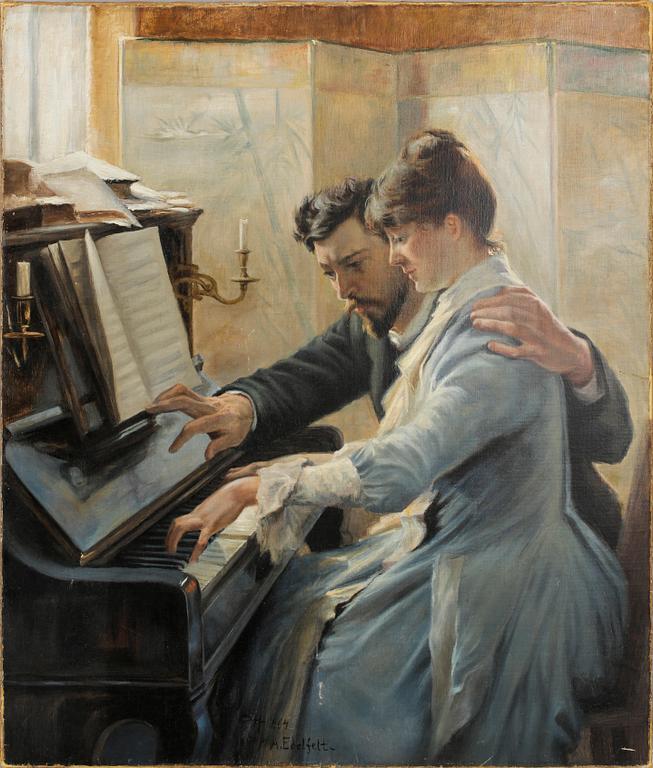 ALBERT EDELFELT, kopia efter, olja på duk. Signerad EH och daterad 1904.