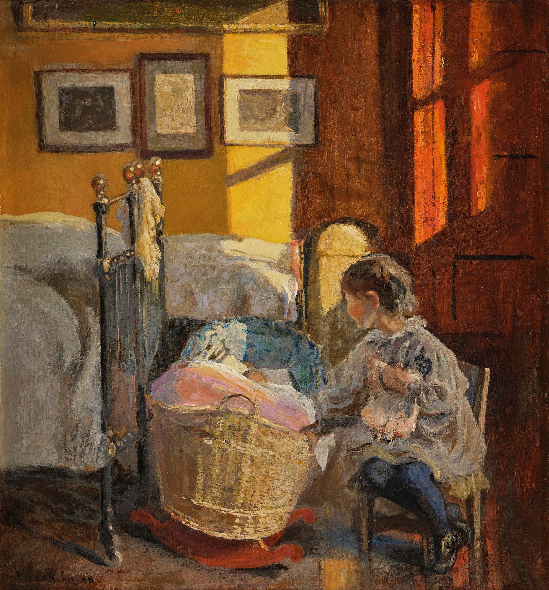 Viggo Pedersen, "Girl by the Cradle".