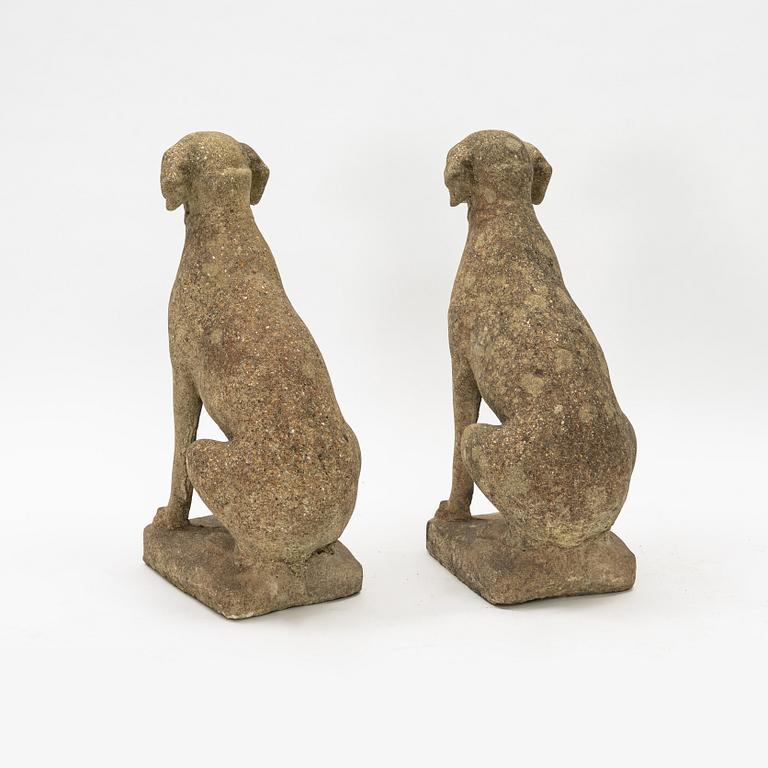 Garden sculptures, a pair, 20th century.