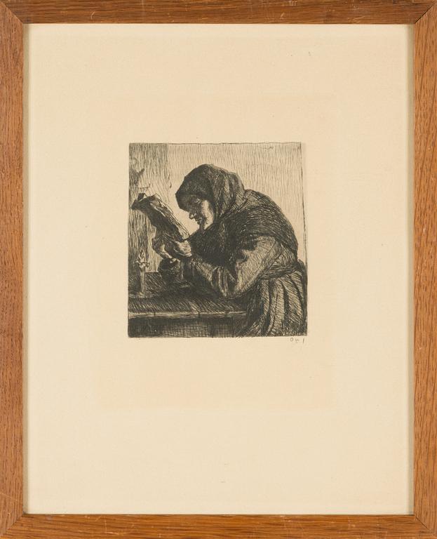 Anna Ancher, etching.