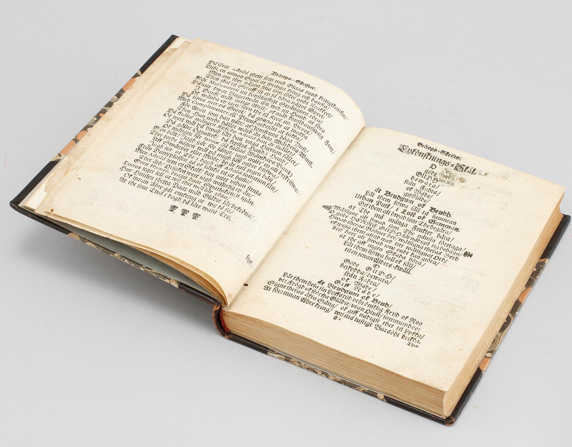 BOK, Lasse Lucidor, den olycklige (Lars Johansson), "Helicons blomster", troligen Stockholm, 1688.