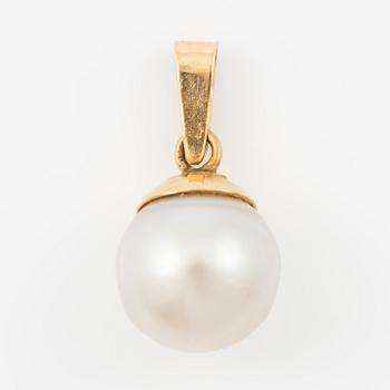 Pendant, 18K gold and pearl.