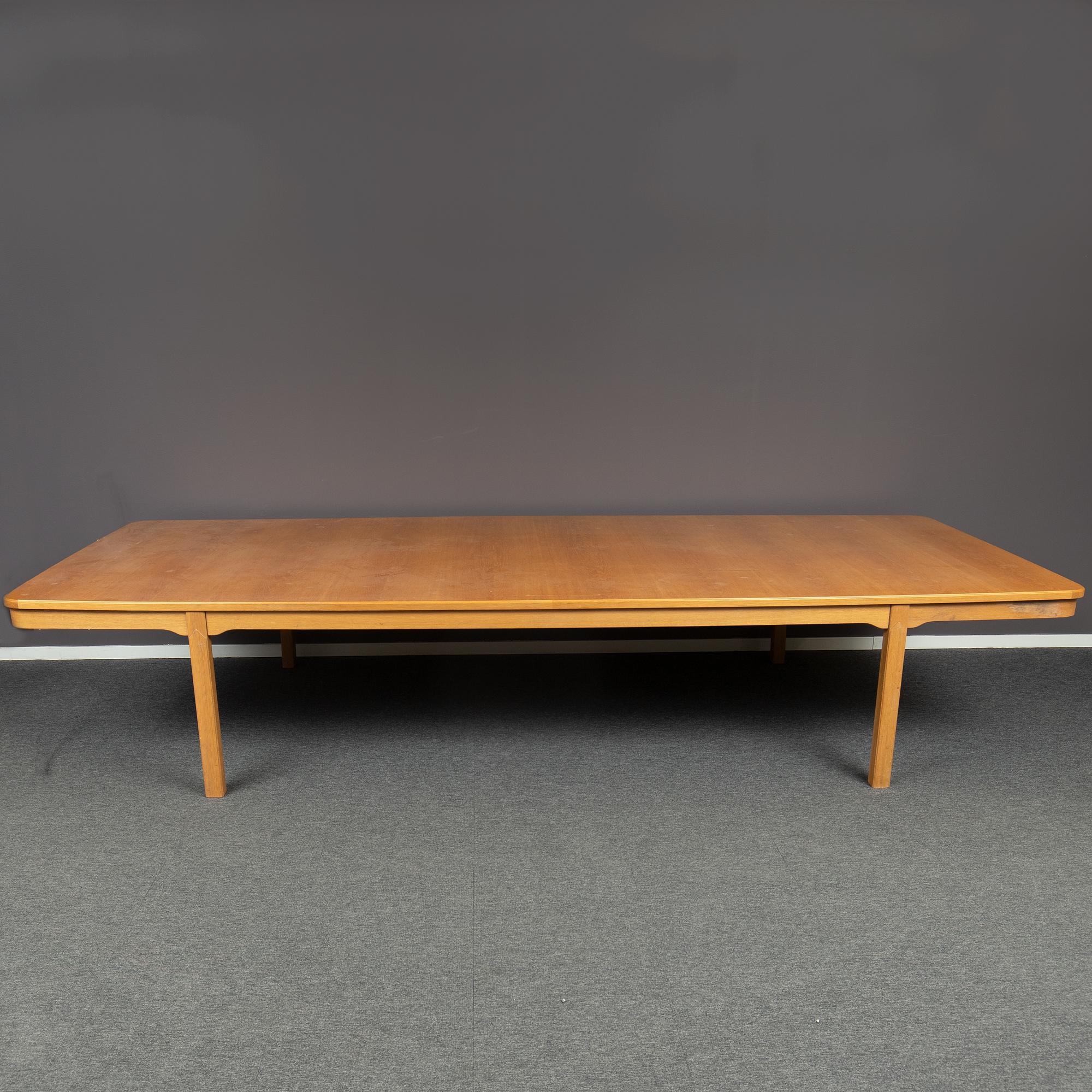 An oak conference table, probably by Carl Malmsten, mid 20th Century.