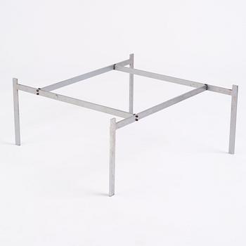 Poul Kjaerholm, a 'PK61' labradorite/larvikit stone top sofa table, edition E Kold Christensen, Denmark, early 1960s.