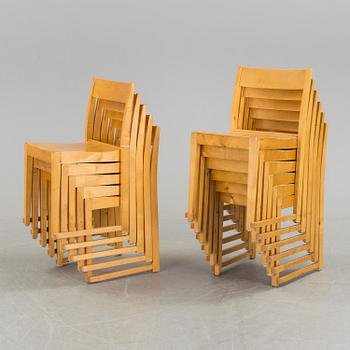 SVEN MARKELIUS, a set of 11 "Orkesterstolen" chairs from the middle of the 20th century.