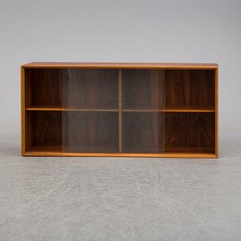 A 1960s walnut veneer wall cabinet.