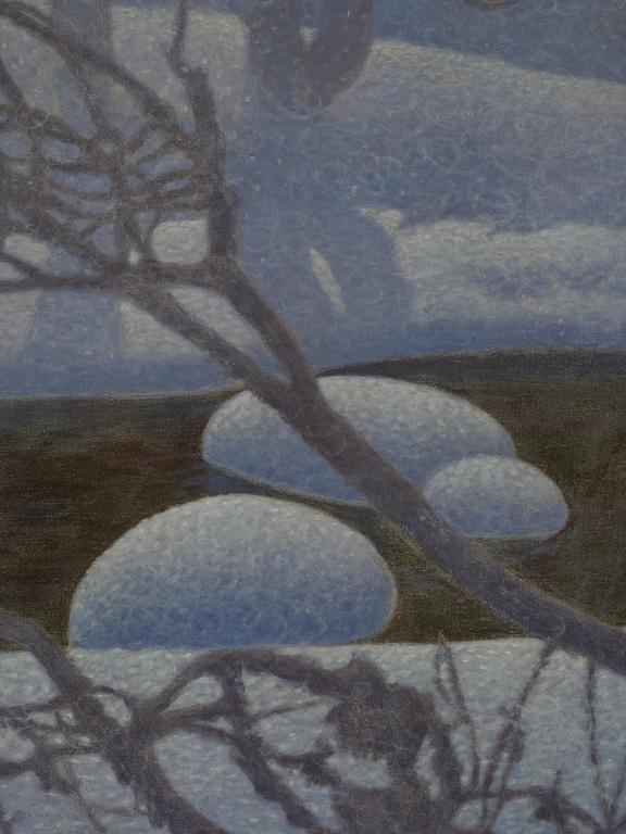 Bror Lindh, Snölandskap i månsken.