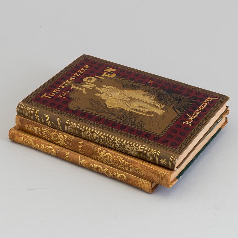 Three 19th century books on China, Japan and India.