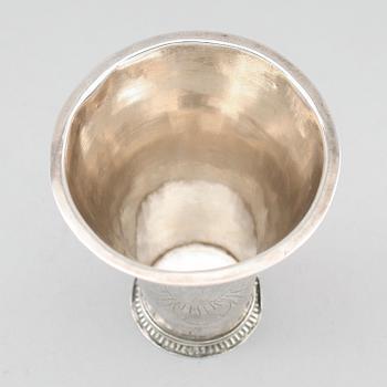 BÄGARE, silver, ISL, 1700-/1800-tal. Vikt ca 48 g.