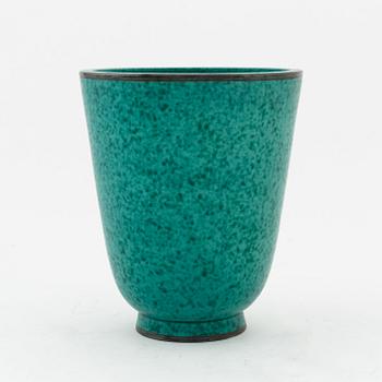 Wilhelm Kåge, an 'Argenta' vase and four dishes, stoneware, Gustavsberg, Sweden.