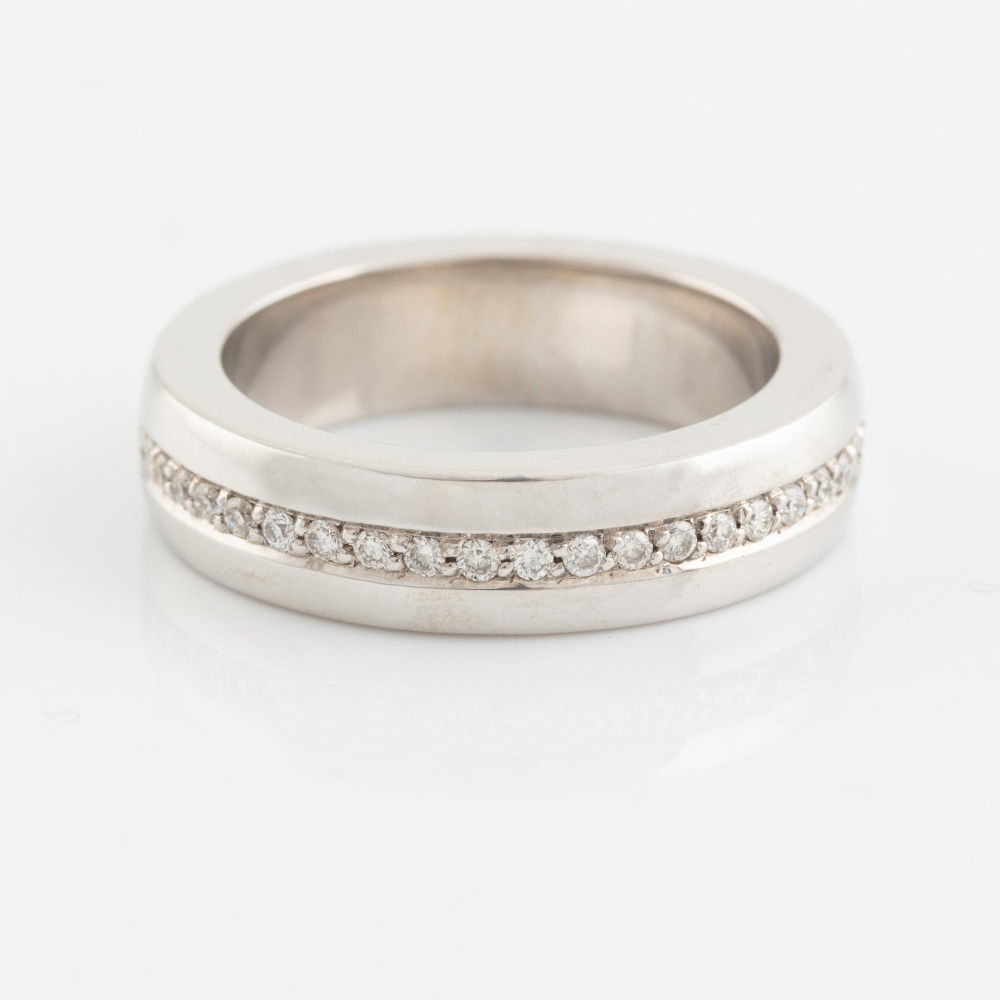 Brilliant cut diamond ring.