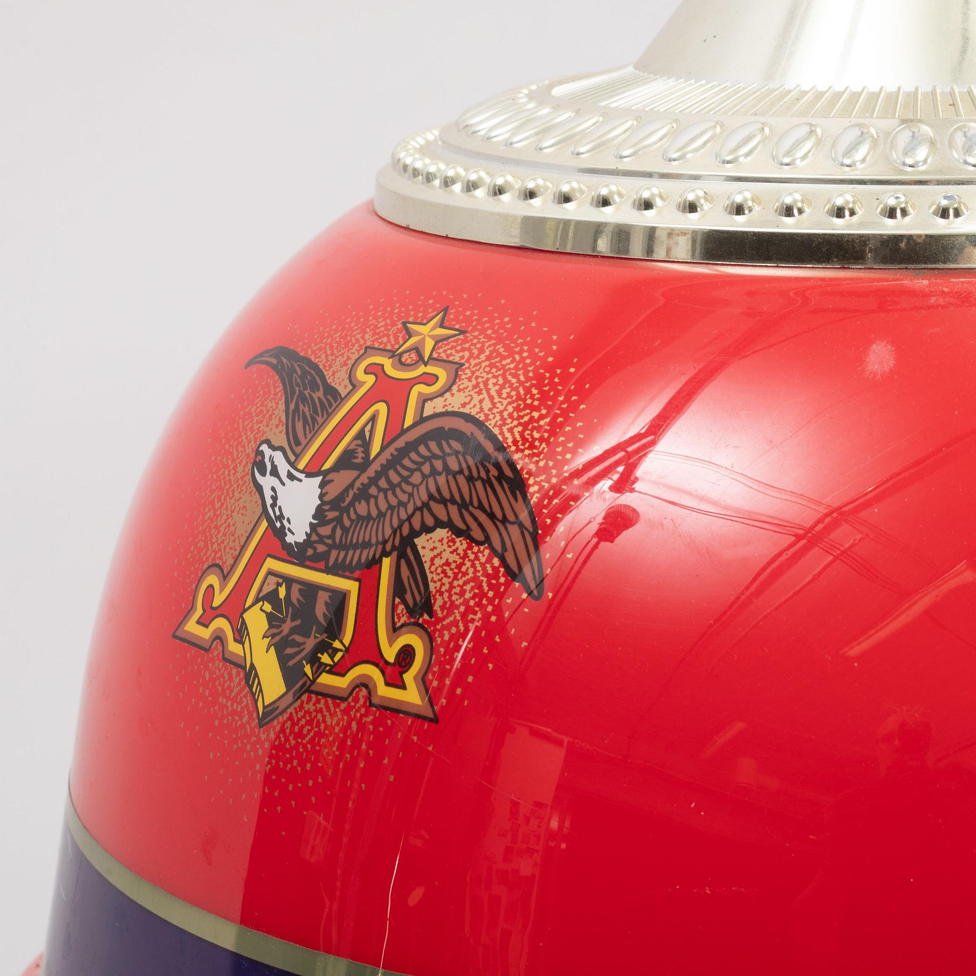 Ceiling lamp, marked Budweiser, late 20th century.