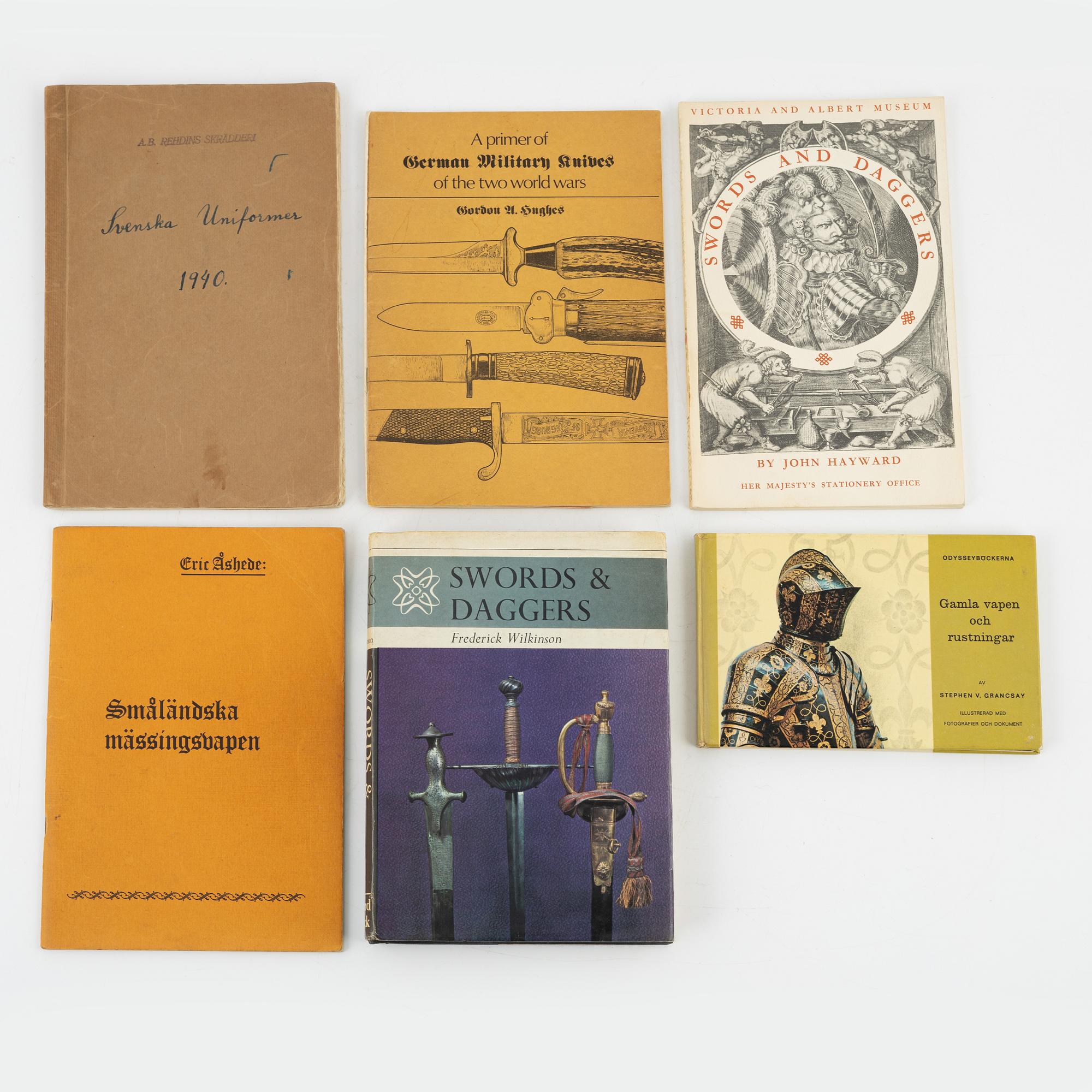 24 volumes, books and booklets on Arms & Armour.