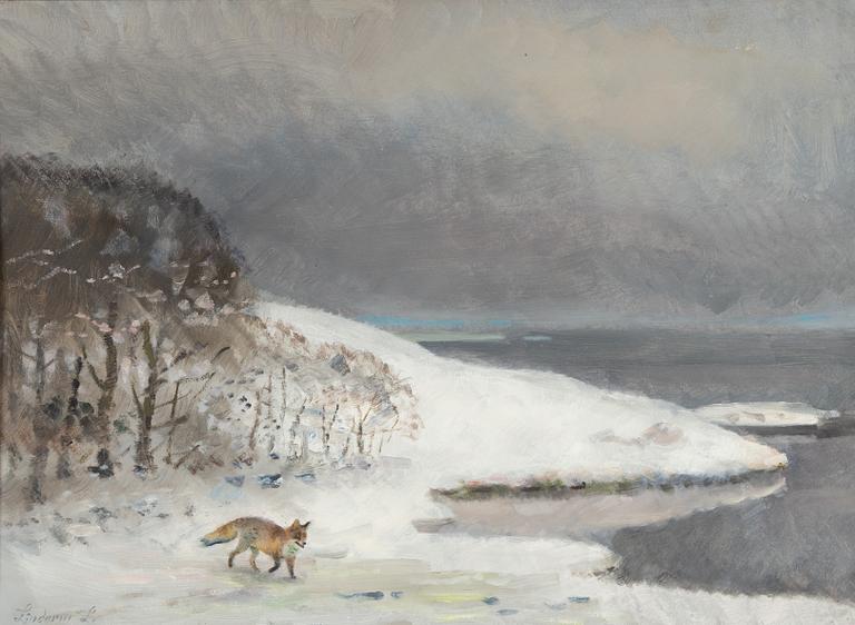 Lindorm Liljefors, olja på pannå, signerad Lindorm L.
