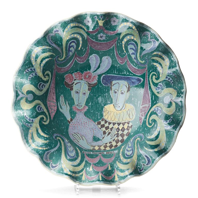 Birger Kaipiainen, a ceramic dish, Arabia, Finland 1940-50's.