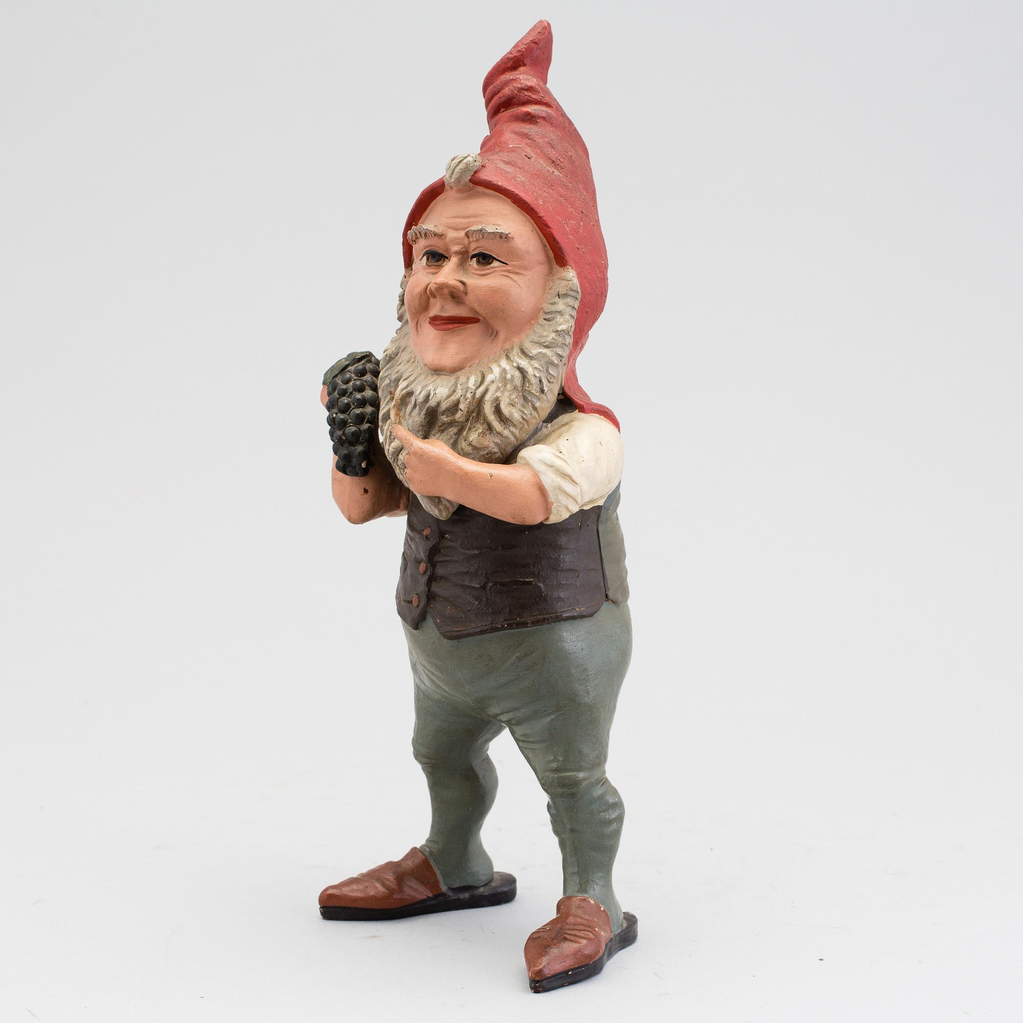 A painted terracotta santa claus figurine probably Germany early 20th century.