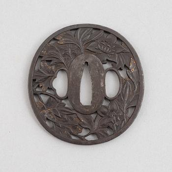 Tsuba, Japan, mei Bushu Ju Masatoshi, Edo, c. 1750.