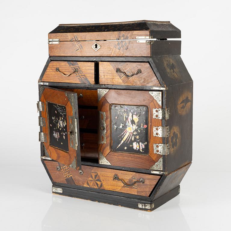 A Japanese miniature chest, early 20th Century.