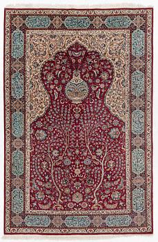 A Tabriz carpet, north-western Iran, figural, c. 270 x 180 cm.