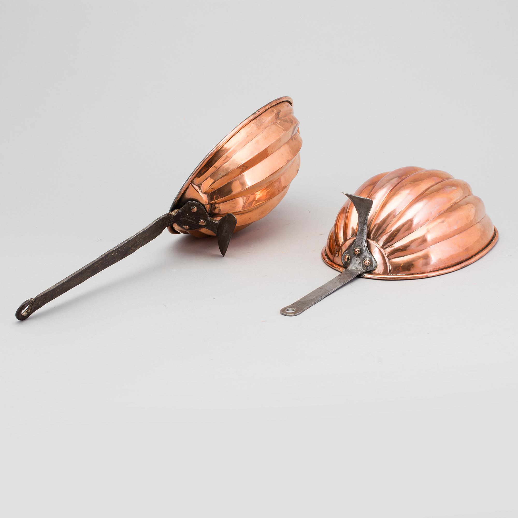 Two copper aspic molds 19th century.
